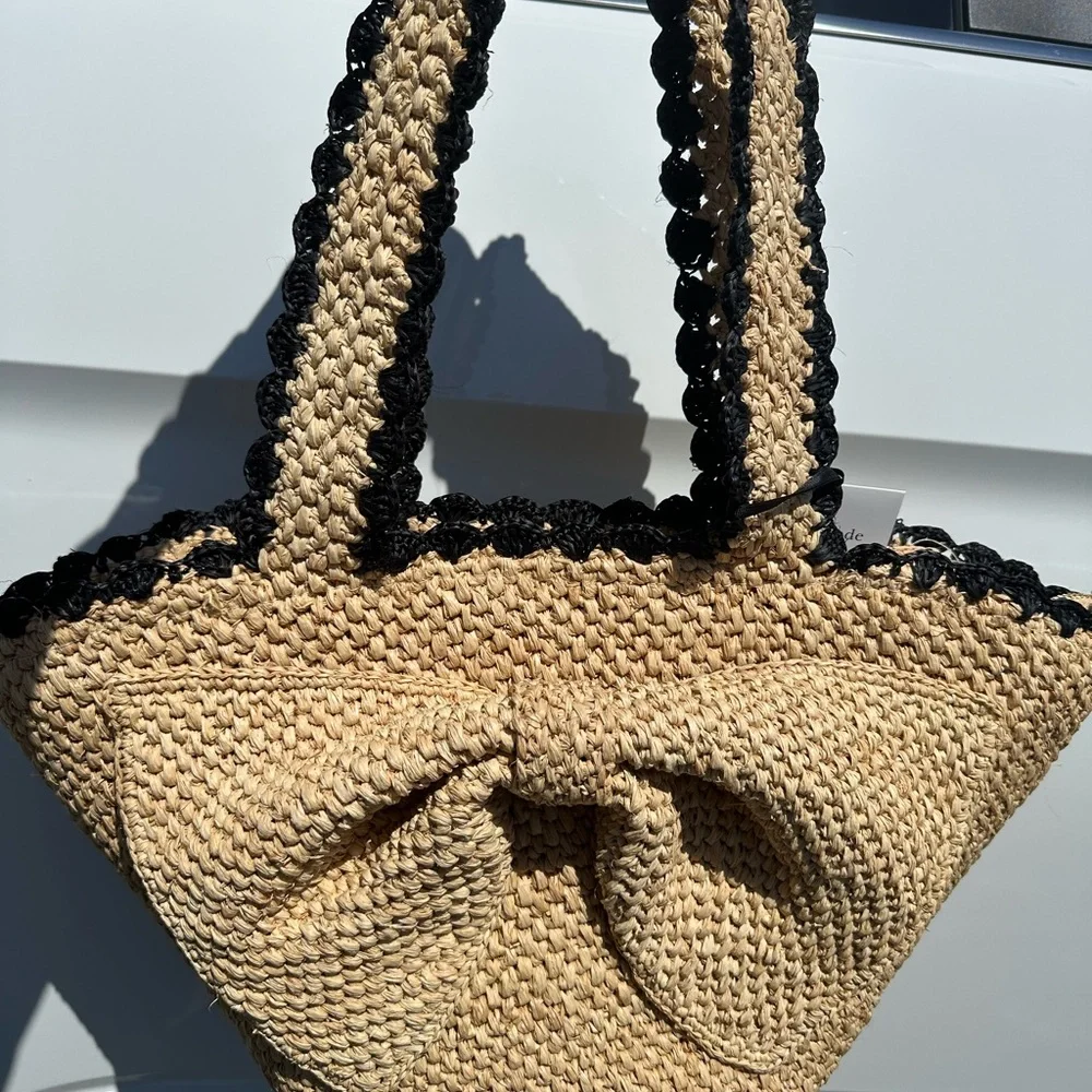 Kate Spade x Target Raffia Bow Tote Bag - Picture 1 of 6
